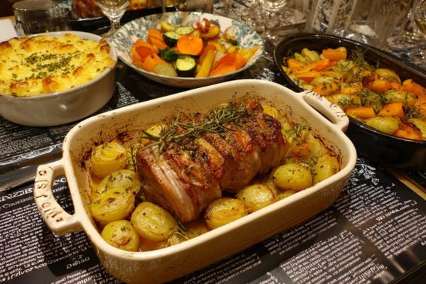 Accompagnement de rôti de porc cuisson