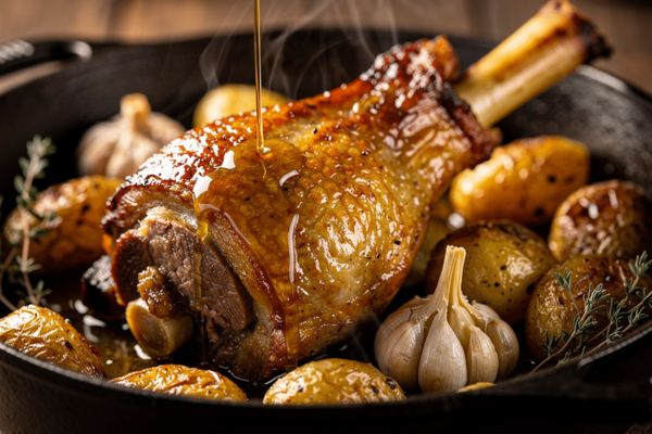 Souris d'agneau au four confite